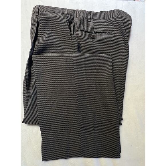 Vtg Armani Collezioni 42R 36x27 Black Gray Micro Birdseye Twill Designer Suit - Picture 8 of 16